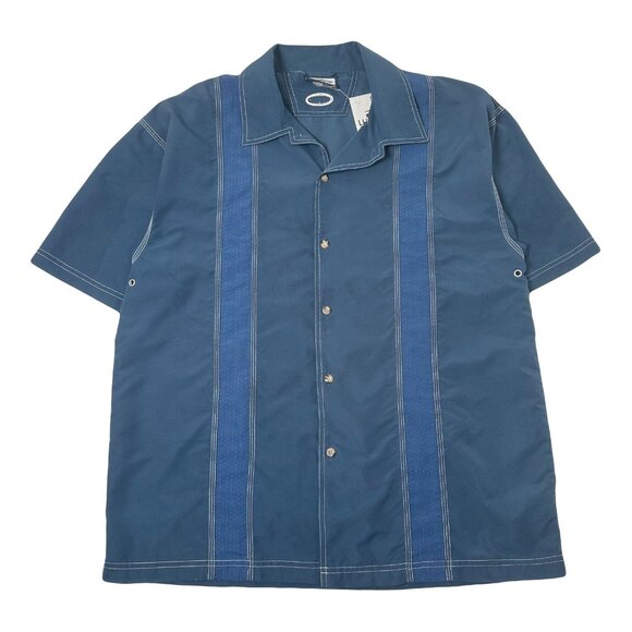 Vintage Umbro Striped Button Up Short Sleeve XL - Picture 1 of 5
